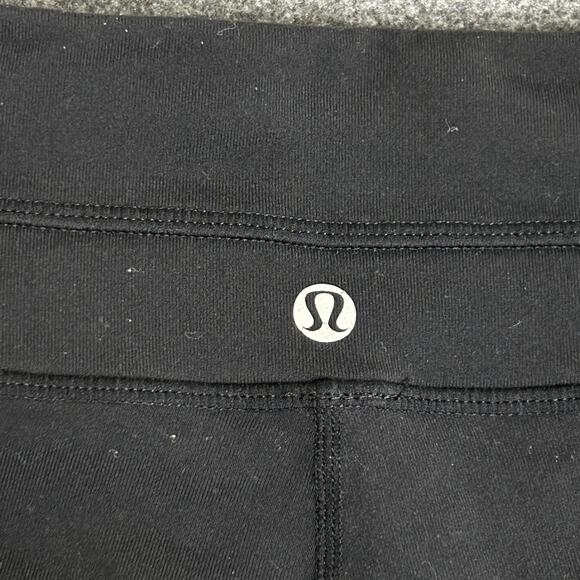 Lululemon Pants Womens 4 Black Flare Ankle Yoga Leggings Stretch Pull On - Picture 5 of 14
